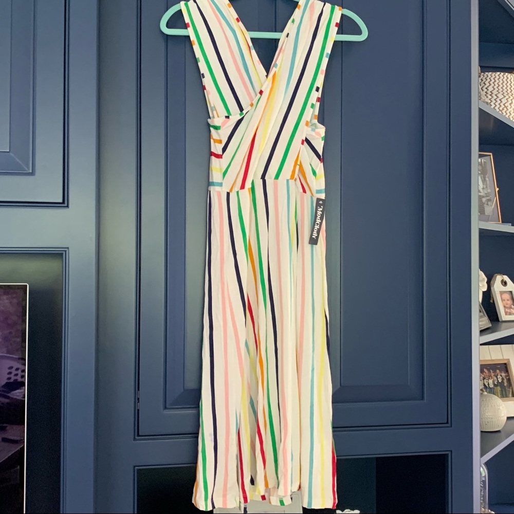 NWT ModCloth Striped Midi Dress - size M